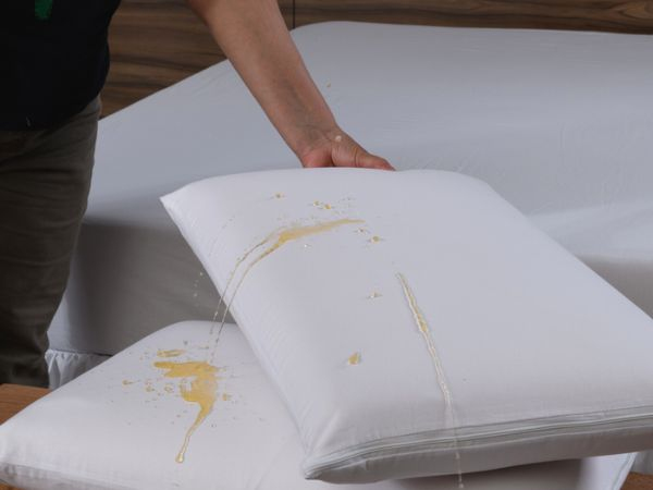 Capa Protetora Impermeável Para Travesseiro Com Zíper 1 Pç 70cm x 50cm Fios 100% Algodão 