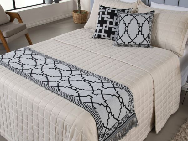 Kit 5 Pçs Peseira Grécia Jacquard King