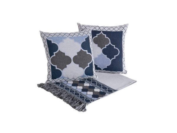 Kit 5 Pçs Peseira Grécia Jacquard King