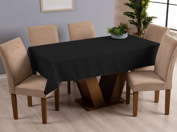 Toalha de Mesa 6 Lugares 2,00x1,40 1 Peça Tecido Oxford Liso