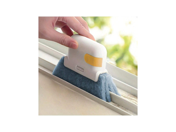 Escova para limpeza de janelas e vidros, escova para limpeza de fendas, com escova para limpeza de trilhos e cantos de janelas, 1 peça
